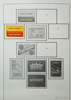Album zápalkových nálepek 1945–1984 – 91 ks, pěkný stav