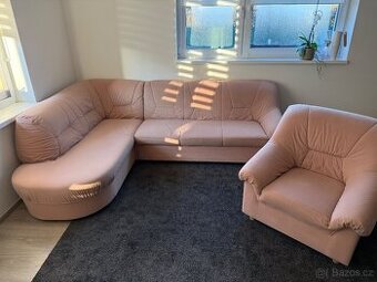 Rohová sedačka s křeslem