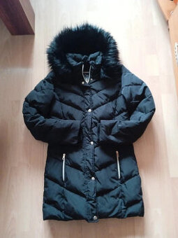 Dlouhá zimní péřová bunda vel. 170