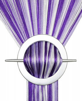 Provázková záclona Fialovo bílo fialová