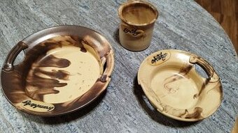 KERAMICKÁ SADA RETRO – 2× MISKA + HRNEČEK A