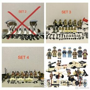 Rôzne sety vojakov (8ks) 1 + doplnky - typ lego - 1