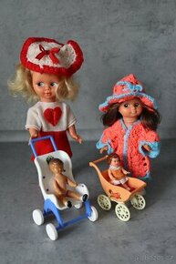Sada - Retro panenky a kočárky + oblečení 70./80.léta