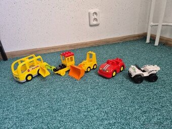 Lego Duplo Autobus, čtyřkolka, bagry, auto