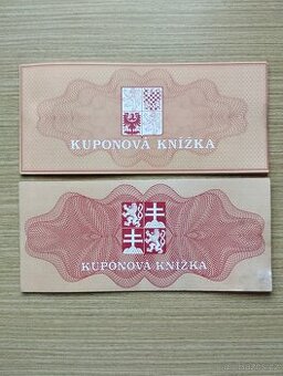 Kuponové knížky - 2 ks