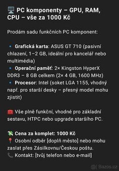 Konponenty do pc