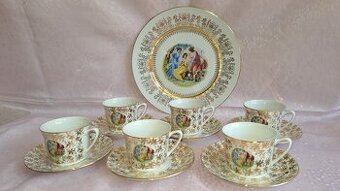PORCELÁN TŘI GRÁCIE 6+6+1 velký talíř