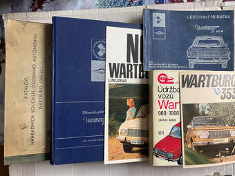 Wartburg 1000 353W – soubor knih, příruček a prospektů