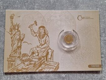 Investiční zlato  1/25 Tolar v blistru 2022