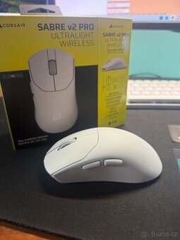 Corsair SABRE V2 PRO ULTRALIGHT WIRELESS White