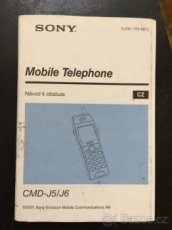 Unikátní mobil Sony CMD J5 / J6, návod k obsluze.