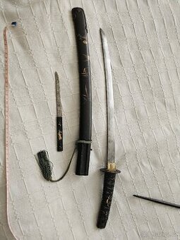 JAPONSKY STARÝ ORIGINÁL MEČ KATANA/ WAKIZASHI