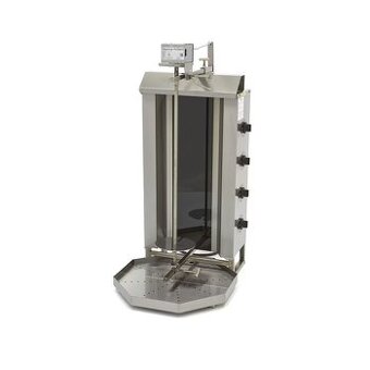 Elektrický grill na kebab - 4 hořáky - 50 kg masa