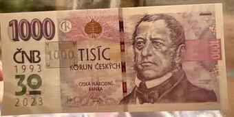 Výroční bankovka ČNB - 1000 Kč
