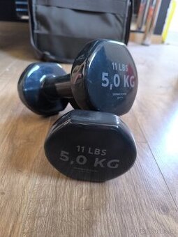 Posilovací fitness činky DOMYOS 2 × 5 kg