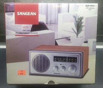NOVÉ Retro rádio SANGEAN - dřevěné, FM/AM tuner