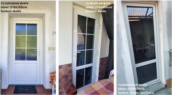 PLASTOVÁ OKNA A DVEŘE VČETNĚ RÁMŮ – VECRA, DVOJSKLO 🚪