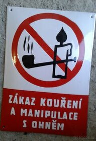 Retro plechové bezpečnostní cedule