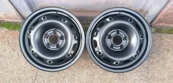 2ks Fabia plechové disky 5X100 , 14"