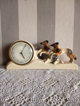 Starožitné porcelánové hodiny