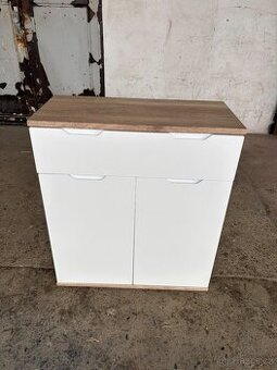 Komoda sonoma-bílý lesk