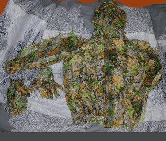 Pánské taktické maskovací kalhoty, bunda, kukla a rukavice