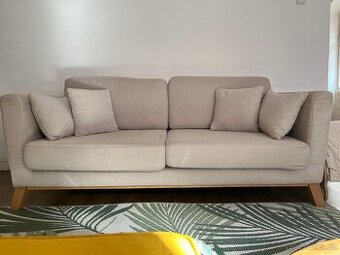 Krémová pohovka Bobochic Paris dvojmístná