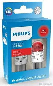 Philips LED červené žárovky P21W