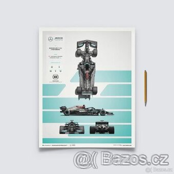 Plakát Mercedes F1 W12 2021 od Automobilist