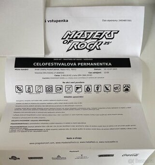Celofestivalová vstupenka na Masters of Rock 2025
