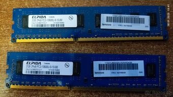Prodám použité paměti DDR3, LENOVO