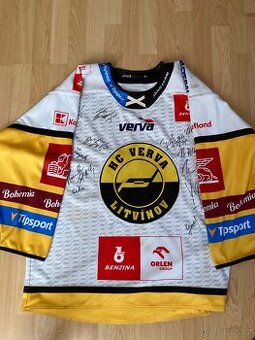 Hokejový dres Hc Verva Litvínov s podpisy hráčů - 1