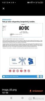 5 vstupenek na AC/DC 26.6. PRAHA Letňany