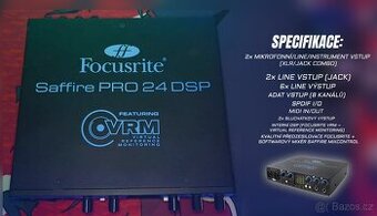 Focusrite Saffire PRO 24 DSP – studiová FireWire zvukovka