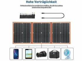 Přenosný solární panel - skládací solární nabíječka 60W