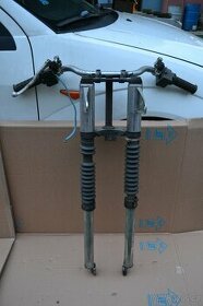 JAWA 350/634 Přední vidlice s brýlemi a řídítky. NOVÁ CENA 