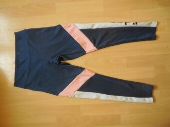 dámské Adidas Climalite sport. tm.modré legíny elast. nápis