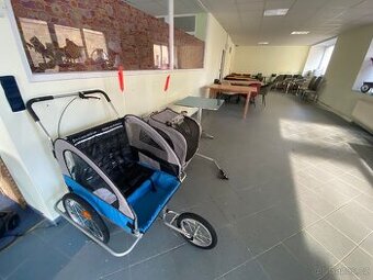 Nový vozík  za kolo pro 2 děti  2 v 1