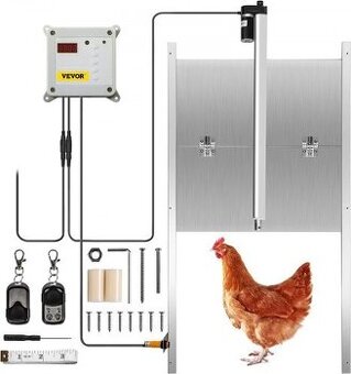 Automatická dvířka kurníku, časovač, světelný senzor, nová