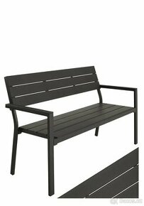 Zahradní lavice Line tmavě šedá