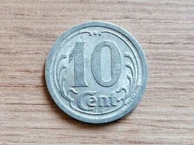 10 Centimes 1922 francouzská nouzová mince originál Francie