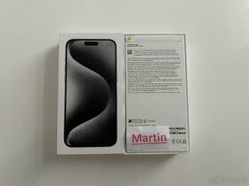 Nový nerozbalený a se zárukou iPhone 15 Pro Max 256GB černý