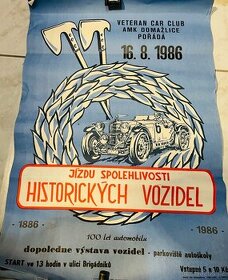 Dobové plakáty veteran club 1986 a 1989