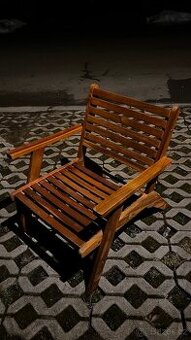Venkovní židlička + sedák (akácie) - 10 kusů