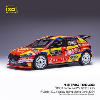 Modely Škoda Fabia Rally2 1:18 IXO