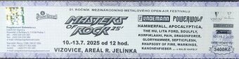 Lístek Masters of rock 2025, celý festival