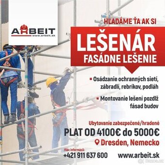 Lešenáře a řidiče LKW / DRÁŽĎANY / STUTTGART / NEMECKO