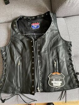 Kožená vesta Highway Leather na motorku, vel. M