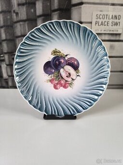 Starožitný porcelánový dekorativní talíř - ovoce