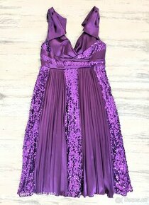 DÁMSKÉ ŠATY SPOLEČENSKÉ FIALOVÉ VELIKOST L